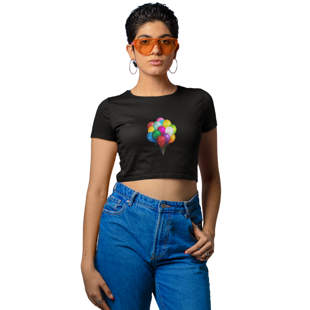 Cropped Feminino – Balões Coloridos