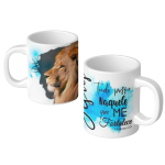 Caneca de Porcelana - "Jesus: Tudo Posso Naquele que Me Fortalece