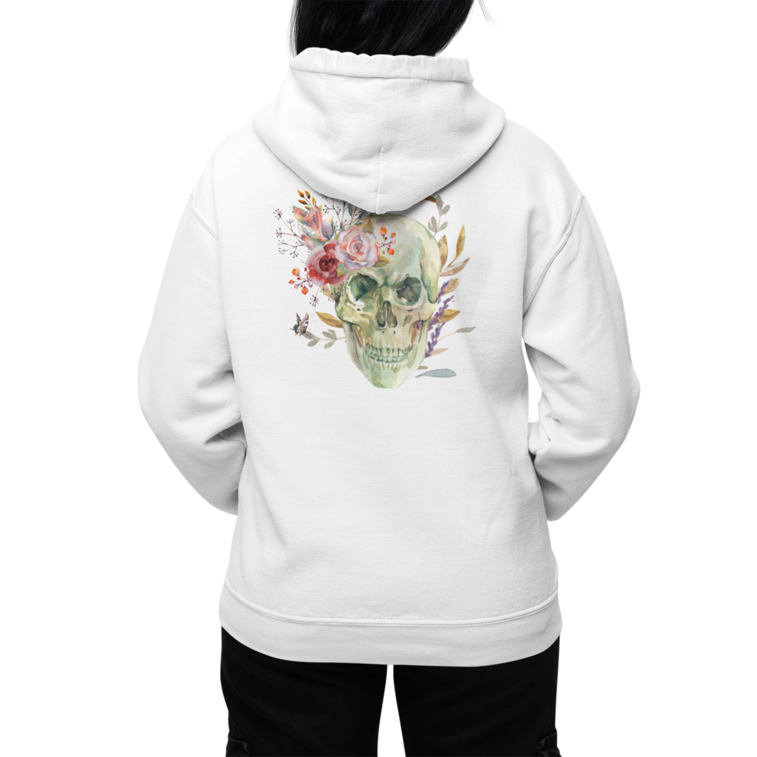 Moletom com Zíper Feminino - Edição Caveira com Rosas - Imagem 2